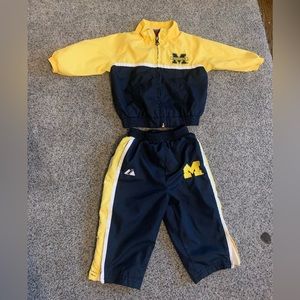 Toddler Michigan track suit 6-9mos